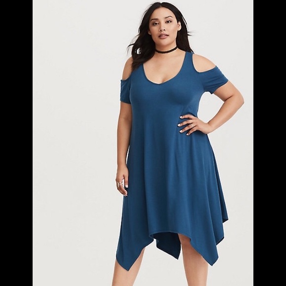 cold shoulder jersey dress